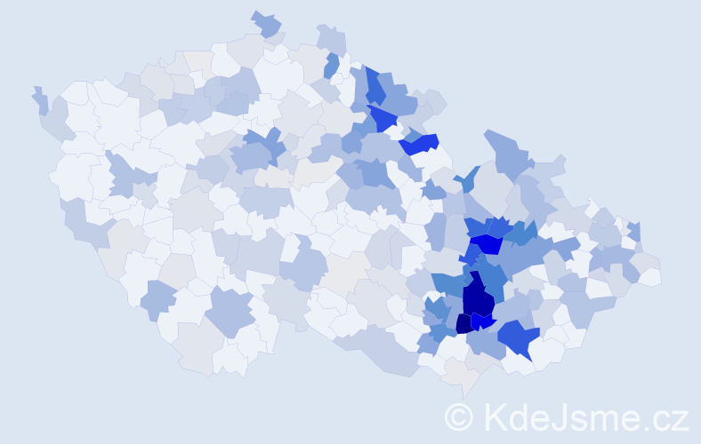 Příjmení: 'Gottwaldová', počet výskytů 788 v celé ČR