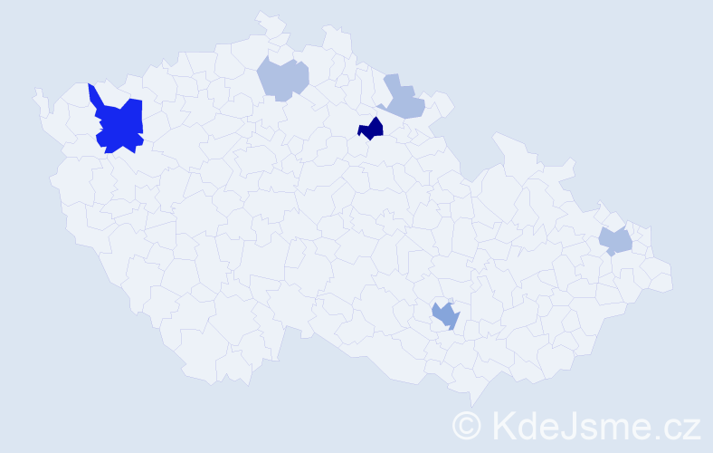 Příjmení: 'Schramek', počet výskytů 19 v celé ČR