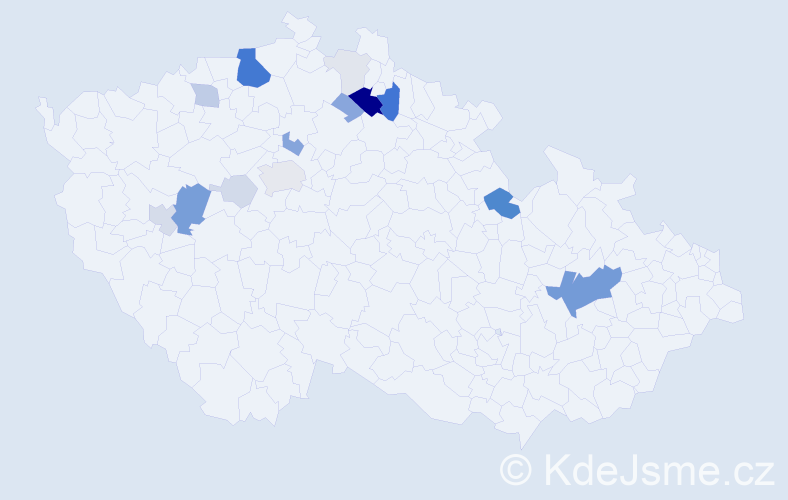 Příjmení: 'Černohouz', počet výskytů 58 v celé ČR