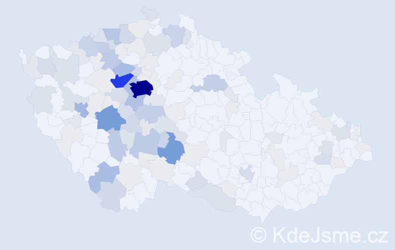 Příjmení: 'Kott', počet výskytů 424 v celé ČR