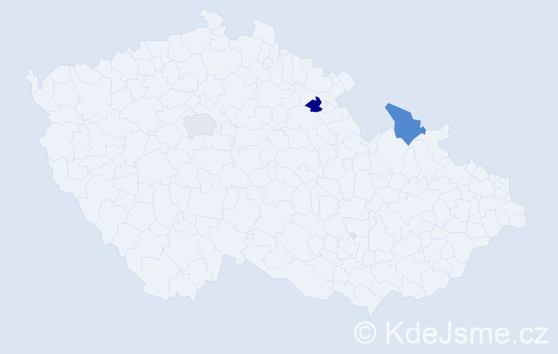 Příjmení: 'Galgánková', počet výskytů 3 v celé ČR