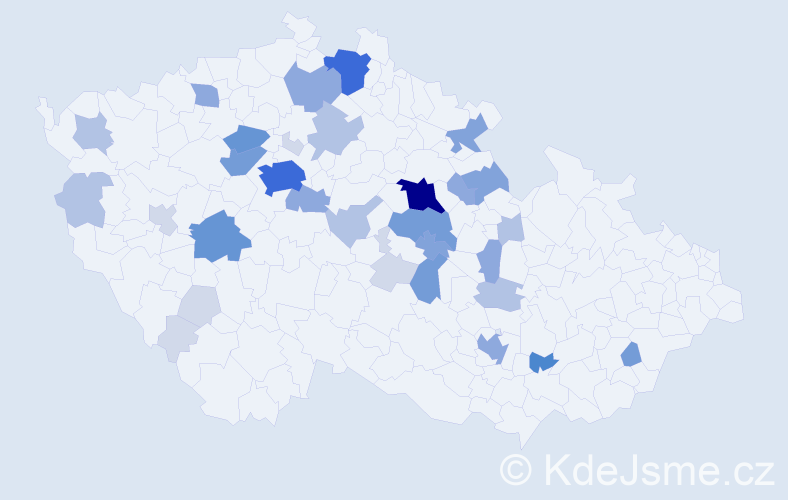 Příjmení: 'Fenyk', počet výskytů 121 v celé ČR