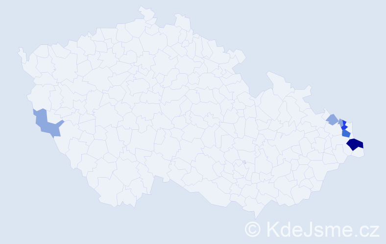 Příjmení: 'Svider', počet výskytů 24 v celé ČR