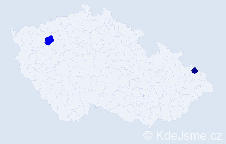 Příjmení: 'Mandačková', počet výskytů 4 v celé ČR