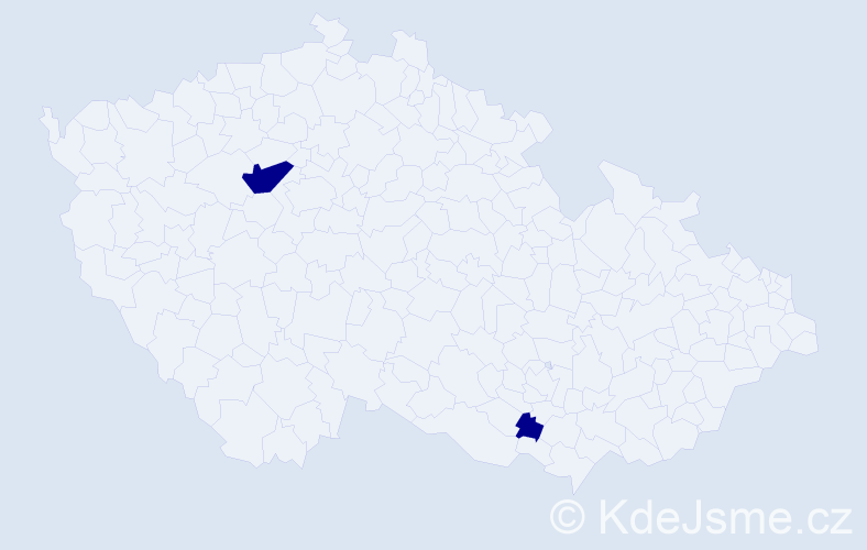 Příjmení: 'Kločkov', počet výskytů 2 v celé ČR