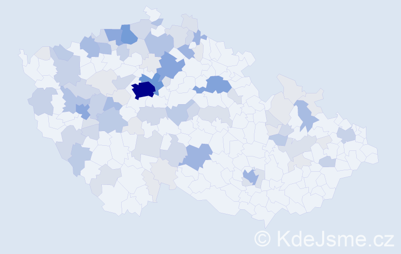Příjmení: 'Klaus', počet výskytů 322 v celé ČR