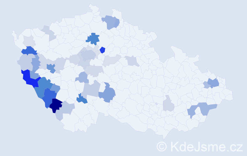 Příjmení: 'Panoš', počet výskytů 122 v celé ČR