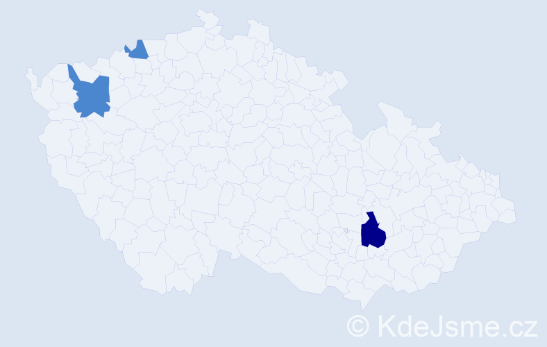 Příjmení: 'Badiu', počet výskytů 5 v celé ČR