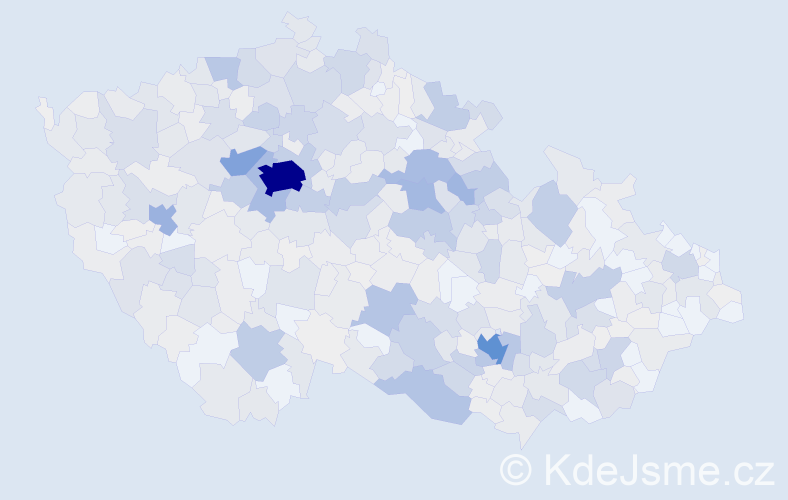 Příjmení: 'Chaloupka', počet výskytů 2499 v celé ČR