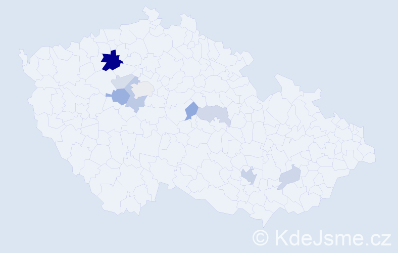 Příjmení: 'Hudeková', počet výskytů 23 v celé ČR