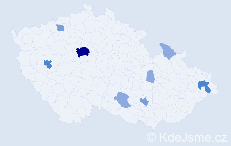 Příjmení: 'Hassanová', počet výskytů 20 v celé ČR