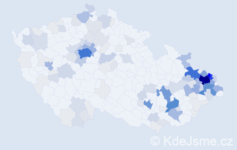 Příjmení: 'Adamčík', počet výskytů 572 v celé ČR