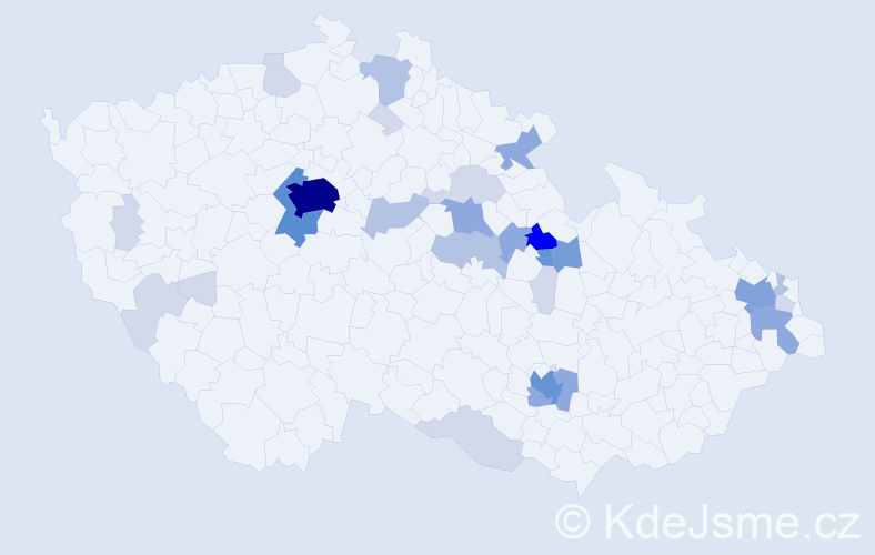 Příjmení: 'Paukert', počet výskytů 89 v celé ČR