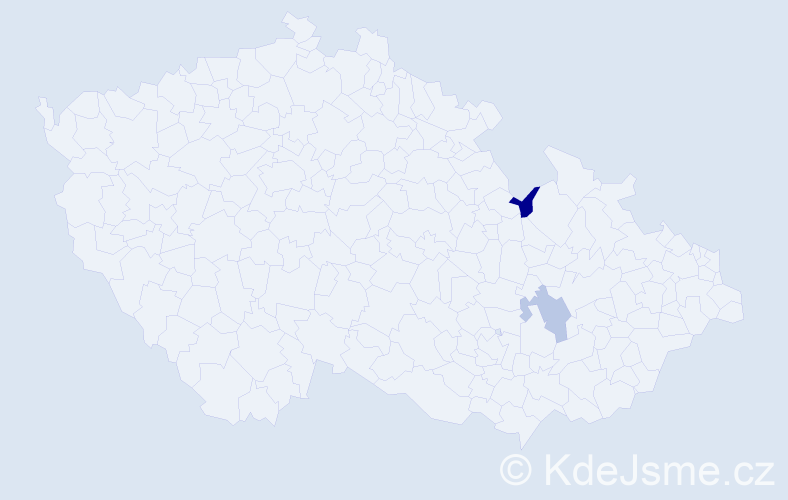 Příjmení: 'Bárnová', počet výskytů 2 v celé ČR