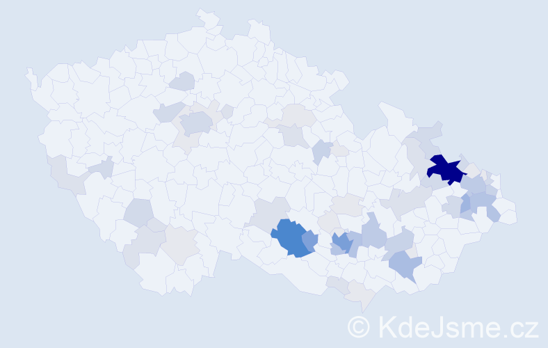 Příjmení: 'Matějek', počet výskytů 214 v celé ČR