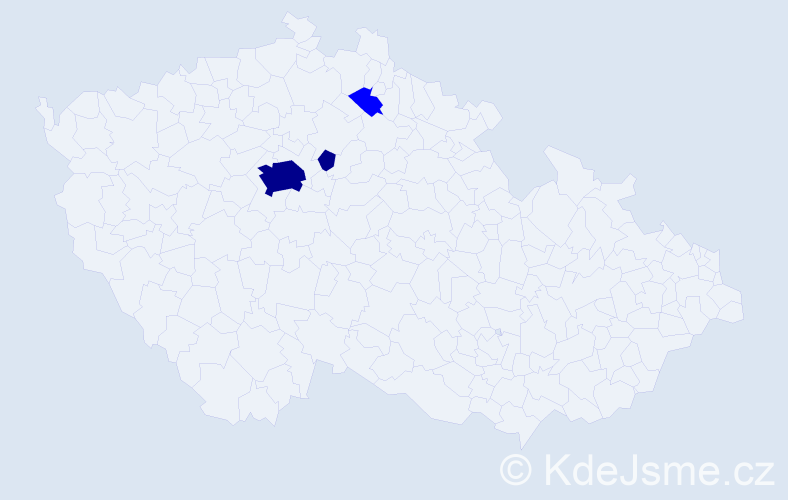 Příjmení: 'Lychynskyy', počet výskytů 5 v celé ČR