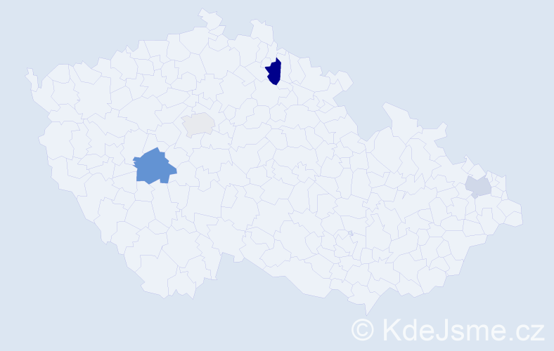 Příjmení: 'Rigerová', počet výskytů 6 v celé ČR