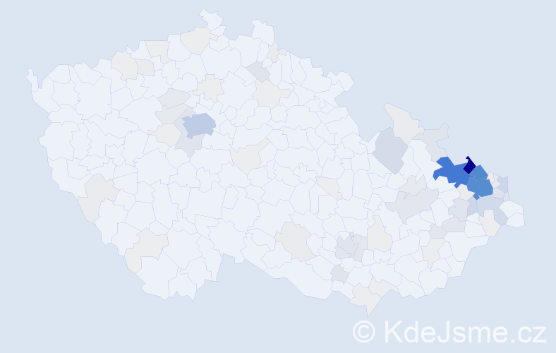 Příjmení: 'Halfar', počet výskytů 551 v celé ČR
