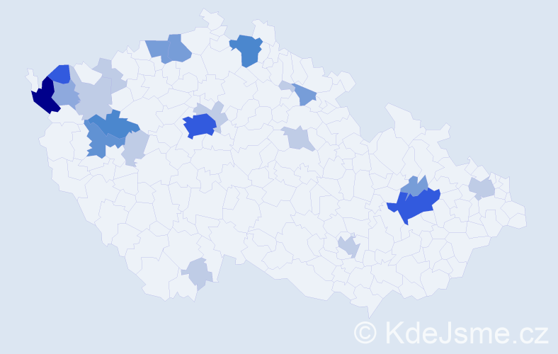 Příjmení: 'Sandnerová', počet výskytů 65 v celé ČR