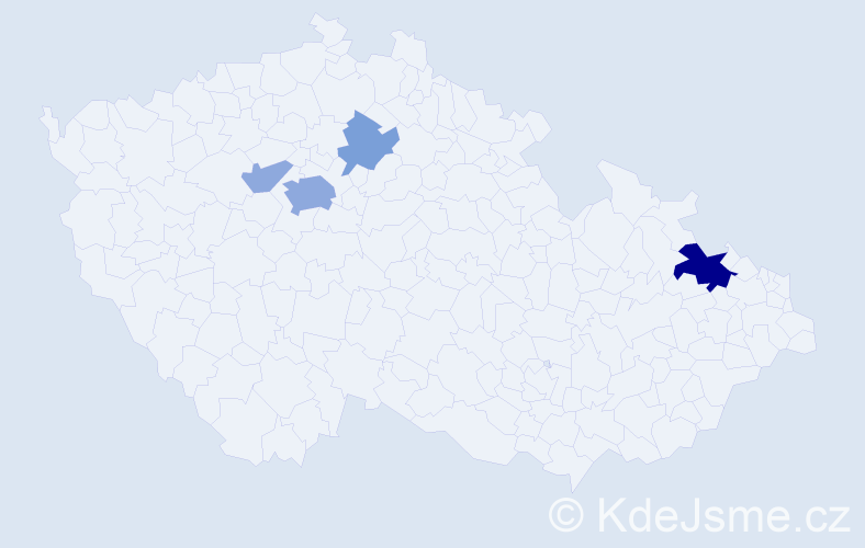Příjmení: 'Kimpl', počet výskytů 11 v celé ČR