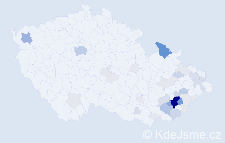 Příjmení: 'Knedlová', počet výskytů 129 v celé ČR