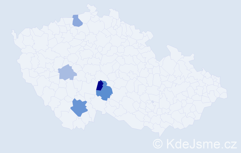 Příjmení: 'Chýšková', počet výskytů 10 v celé ČR