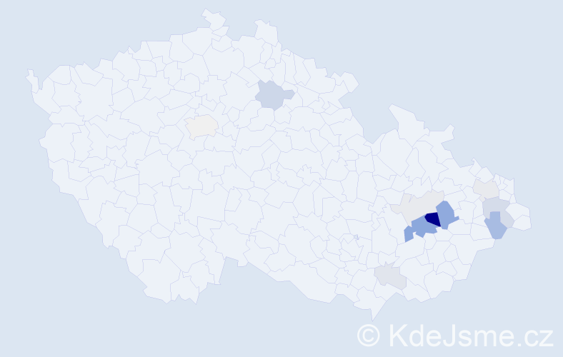 Příjmení: 'Uřinovská', počet výskytů 34 v celé ČR