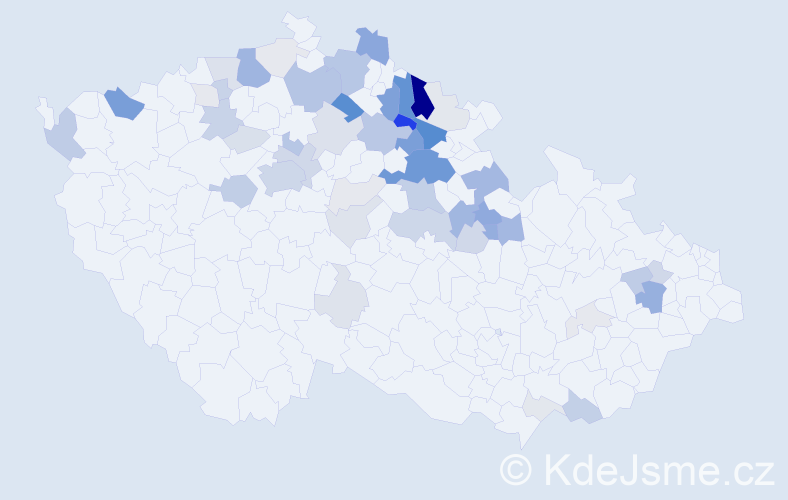 Příjmení: 'Klazarová', počet výskytů 181 v celé ČR