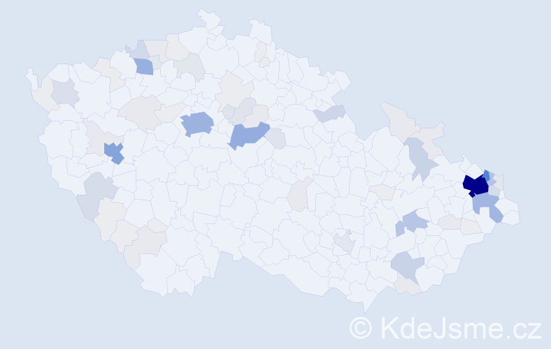 Příjmení: 'Kroščen', počet výskytů 405 v celé ČR