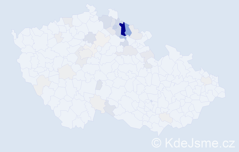 Příjmení: 'Zuzánková', počet výskytů 175 v celé ČR
