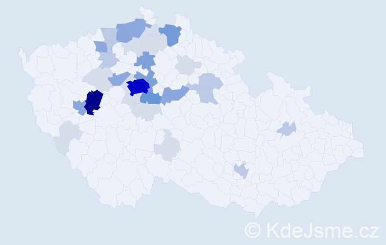 Příjmení: 'Krchovová', počet výskytů 103 v celé ČR