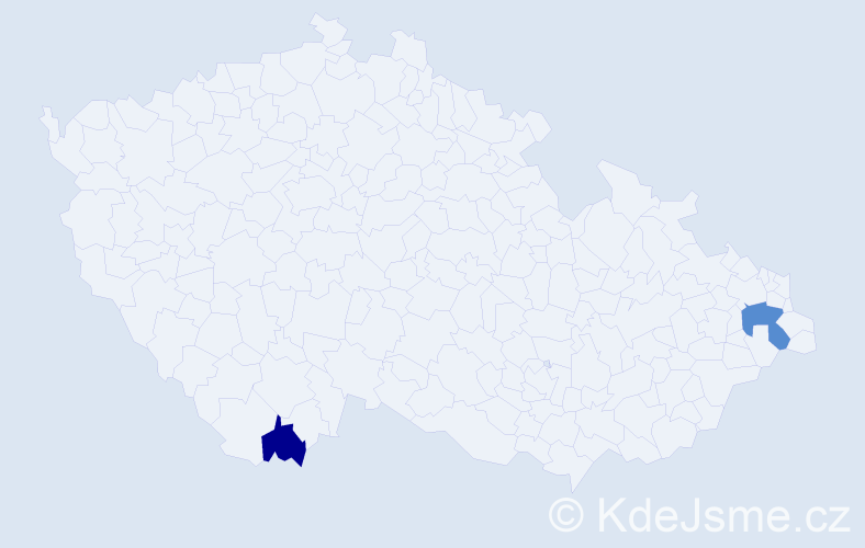 Příjmení: 'Pasyk', počet výskytů 3 v celé ČR