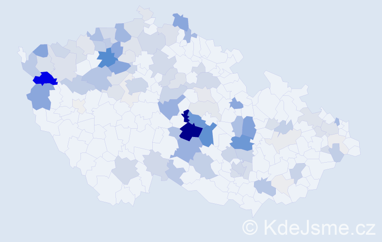 Příjmení: 'Henzlová', počet výskytů 417 v celé ČR