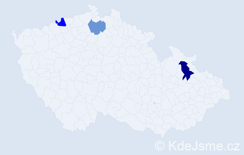 Příjmení: 'Konfal', počet výskytů 15 v celé ČR