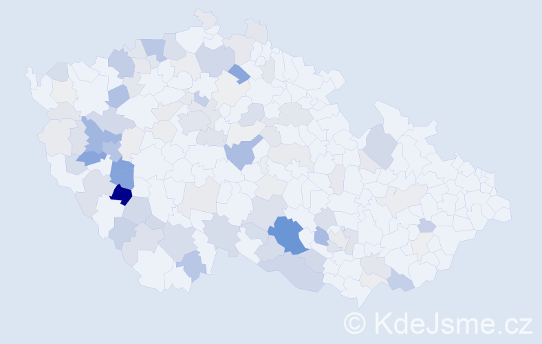 Příjmení: 'Salák', počet výskytů 318 v celé ČR