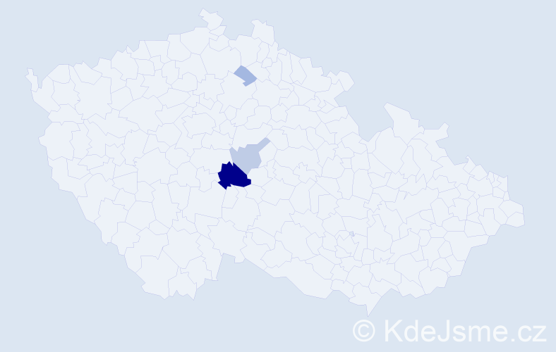 Příjmení: 'Kaštálková', počet výskytů 13 v celé ČR