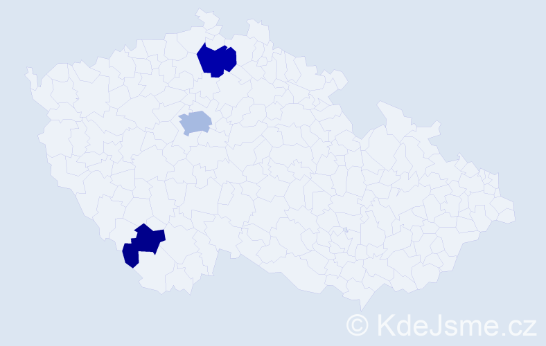 Příjmení: 'Sandy', počet výskytů 6 v celé ČR