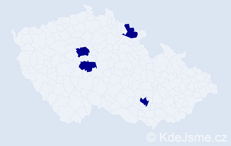 Příjmení: 'Rich', počet výskytů 4 v celé ČR