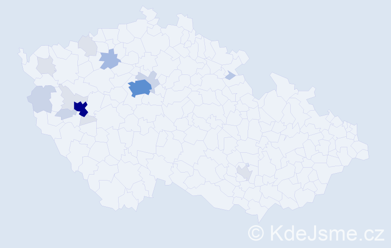 Příjmení: 'Maurová', počet výskytů 55 v celé ČR