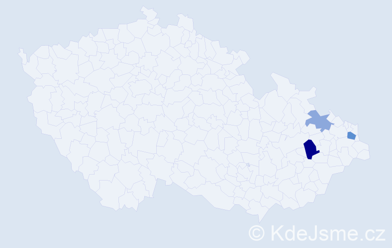 Příjmení: 'Hoszowski', počet výskytů 5 v celé ČR