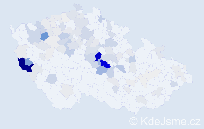 Příjmení: 'Kruml', počet výskytů 365 v celé ČR