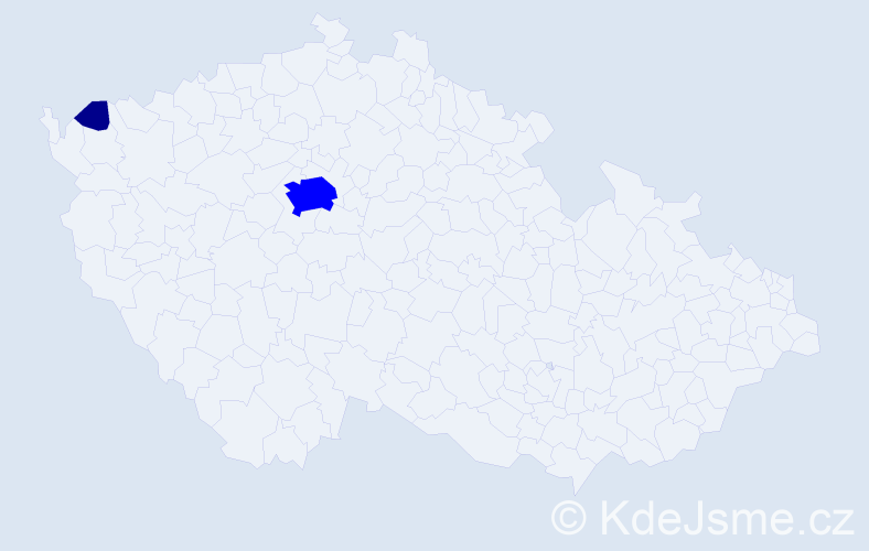 Příjmení: 'Pistauerová', počet výskytů 5 v celé ČR
