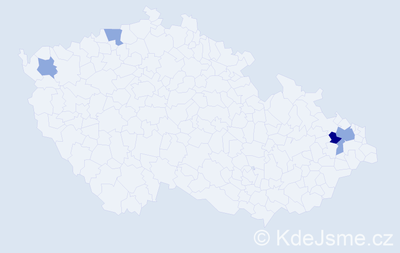 Příjmení: 'Andreeová', počet výskytů 11 v celé ČR