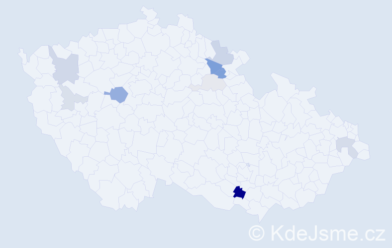 Příjmení: 'Paradiová', počet výskytů 22 v celé ČR