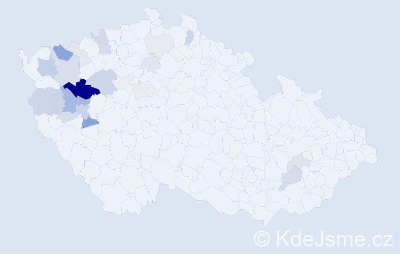 Příjmení: 'Plic', počet výskytů 76 v celé ČR