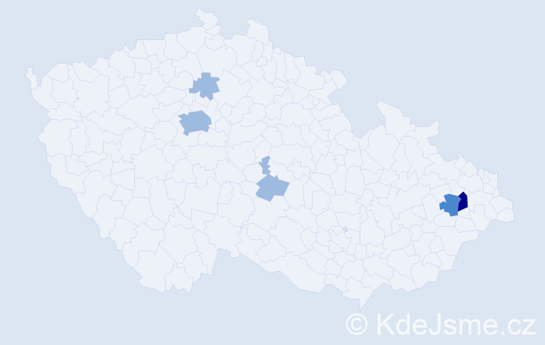 Příjmení: 'Lénert', počet výskytů 9 v celé ČR