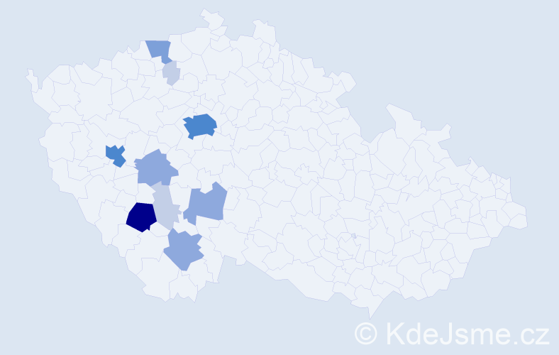 Příjmení: 'Brušáková', počet výskytů 32 v celé ČR