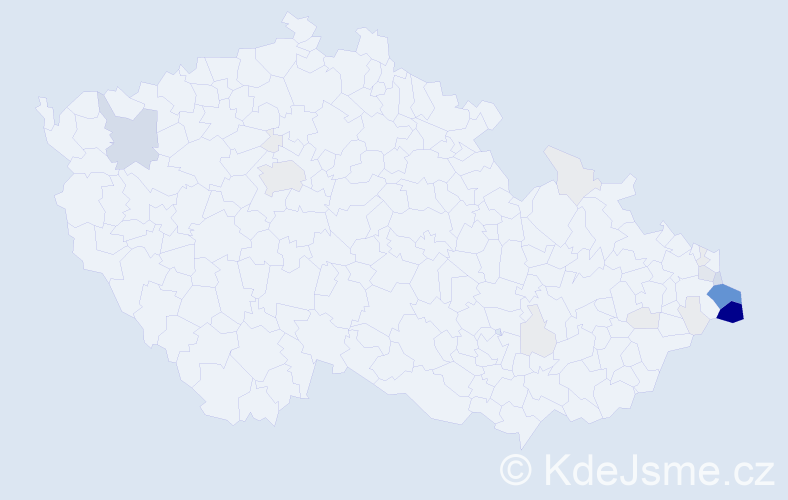 Příjmení: 'Suszka', počet výskytů 117 v celé ČR
