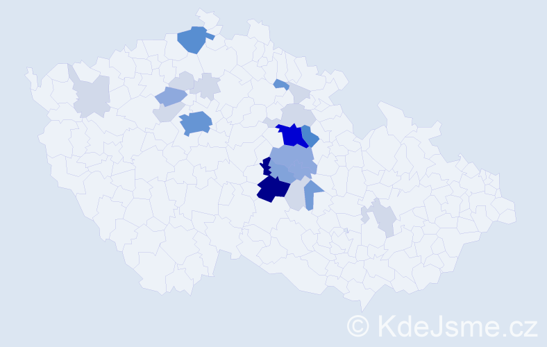 Příjmení: 'Vopršal', počet výskytů 83 v celé ČR