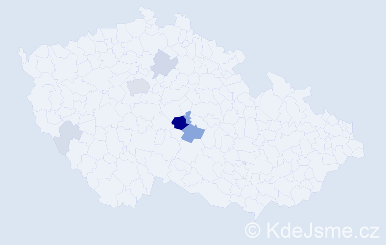 Příjmení: 'Kotanová', počet výskytů 24 v celé ČR